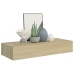 vidaXL Estantes de pared con cajón 2 uds MDF roble 60x23,5x10 cm