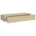 vidaXL Estantes de pared con cajón 2 uds MDF roble 60x23,5x10 cm