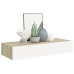 vidaXL Estante con cajón de pared MDF roble y blanco 60x23,5x10 cm