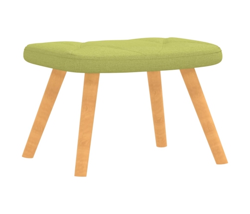 Silla de relajación con taburete de tela verde