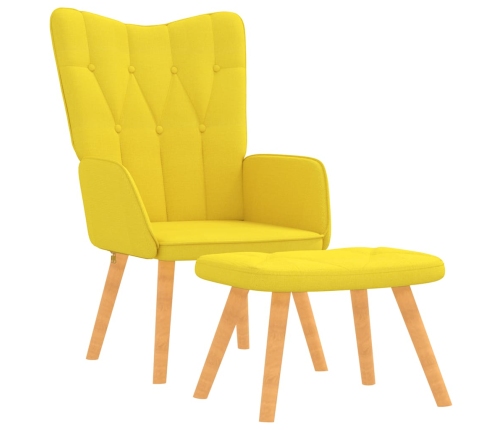 Silla de relajación taburete tela amarillo