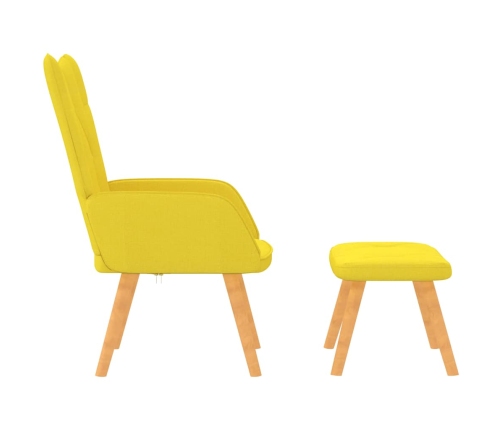 Silla de relajación taburete tela amarillo