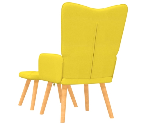 Silla de relajación taburete tela amarillo