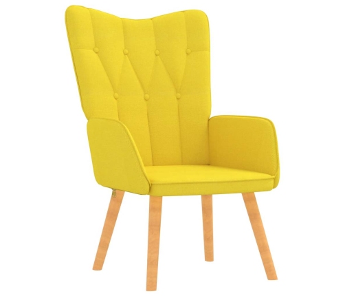 Silla de relajación taburete tela amarillo