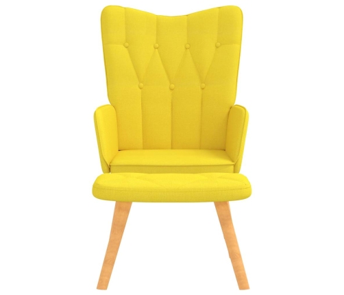 Silla de relajación taburete tela amarillo