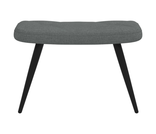 Sillón de relax con taburete tela gris oscuro