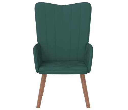 Silla de relajación de terciopelo verde oscuro