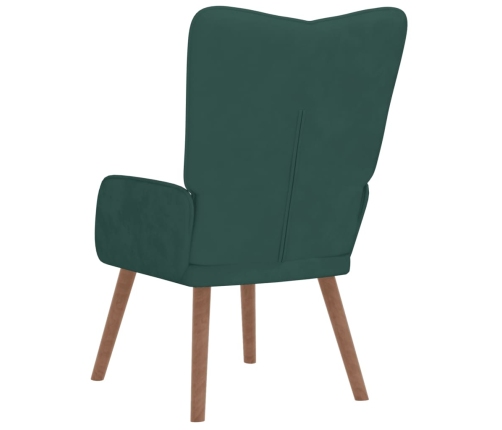 Silla de relajación de terciopelo verde oscuro