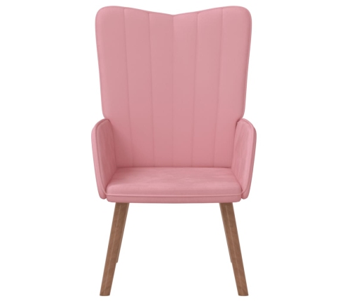 Sillón de relax de terciopelo rosa