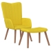 Sillón de relax con taburete terciopelo amarillo mostaza