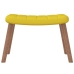 Sillón de relax con taburete terciopelo amarillo mostaza