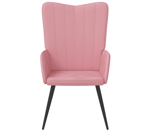 Sillón de relax de terciopelo rosa