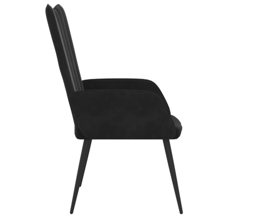 Sillón de relax de terciopelo negro