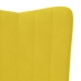 Sillón de relax de terciopelo amarillo mostaza