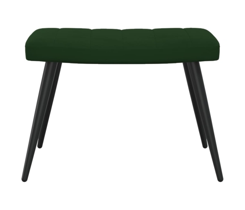 Sillón de relax con taburete terciopelo verde oscuro