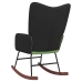 Silla mecedora de terciopelo y PVC verde claro