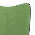 Silla mecedora de terciopelo y PVC verde claro