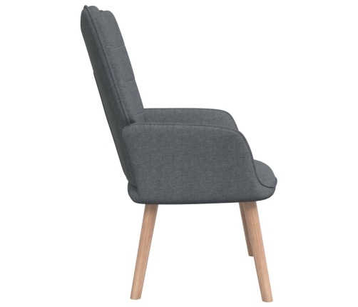 Silla de relajación de tela gris oscuro