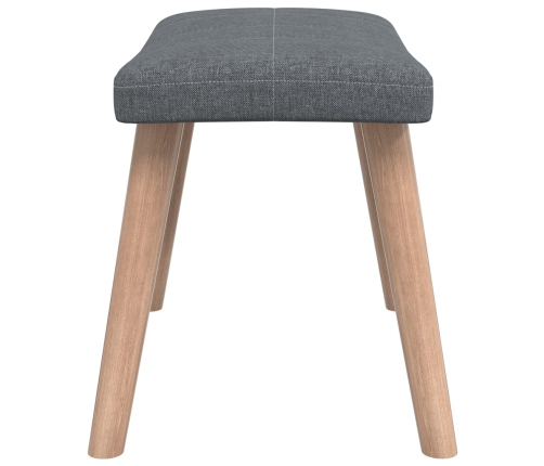 Silla de relajación con reposapiés de tela gris oscuro