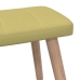 Silla de relajación con taburete de tela verde