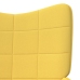 Silla de relajación con reposapiés tela amarillo mostaza