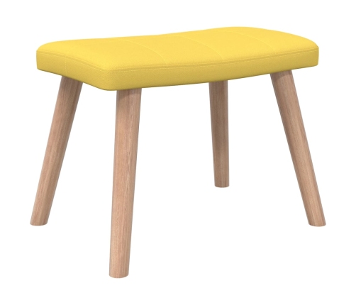 Silla de relajación con reposapiés tela amarillo mostaza