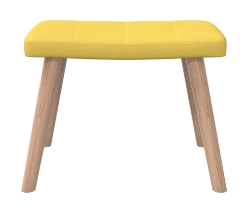 Silla de relajación con reposapiés tela amarillo mostaza