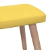 Silla de relajación con reposapiés tela amarillo mostaza