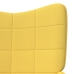 Sillón de relax con reposapiés tela amarillo mostaza