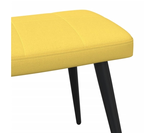 Sillón de relax con reposapiés tela amarillo mostaza