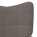 Sillón de relax con reposapiés de tela gris taupe