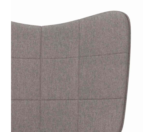 Silla mecedora de tela gris taupe