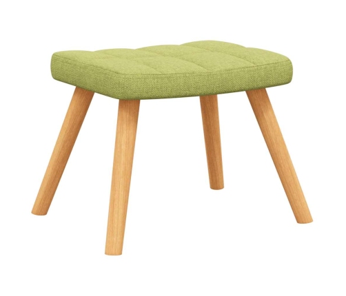 Silla mecedora con reposapiés tela verde