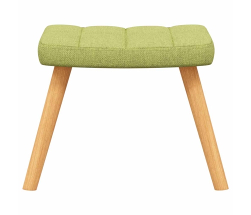 Silla mecedora con reposapiés tela verde