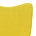 Silla mecedora con reposapiés tela amarillo mostaza