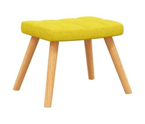 Silla mecedora con reposapiés tela amarillo mostaza