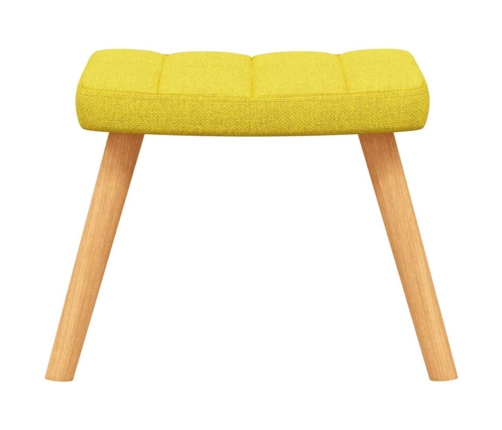 Silla mecedora con reposapiés tela amarillo mostaza