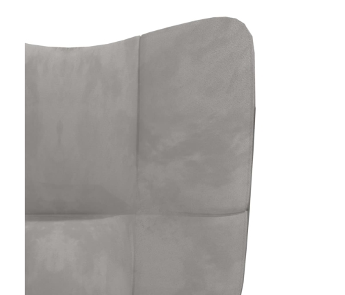 Sillón de relax de terciopelo gris claro