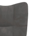 Sillón de relax de terciopelo gris oscuro