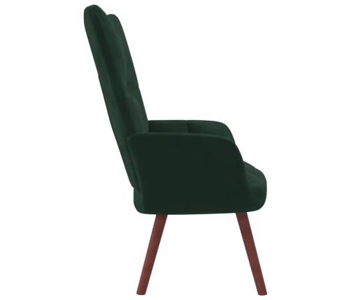 Sillón de relax de terciopelo verde oscuro