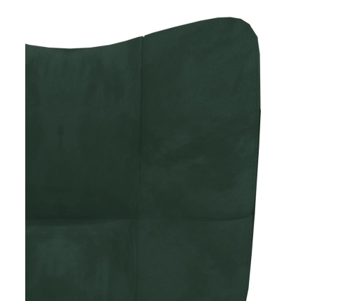 Sillón de relax de terciopelo verde oscuro