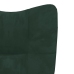 Sillón de relax de terciopelo verde oscuro