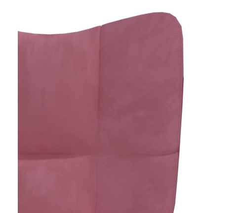 Sillón de relax de terciopelo rosa