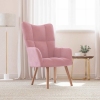 Sillón de relax de terciopelo rosa