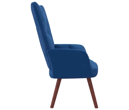 Sillón de relax de terciopelo azul