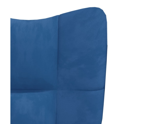 Sillón de relax de terciopelo azul