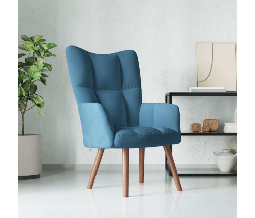 Sillón de relax de terciopelo azul