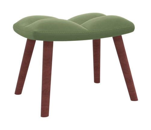 Sillón de relax con taburete de terciopelo verde claro