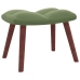 Sillón de relax con taburete de terciopelo verde claro