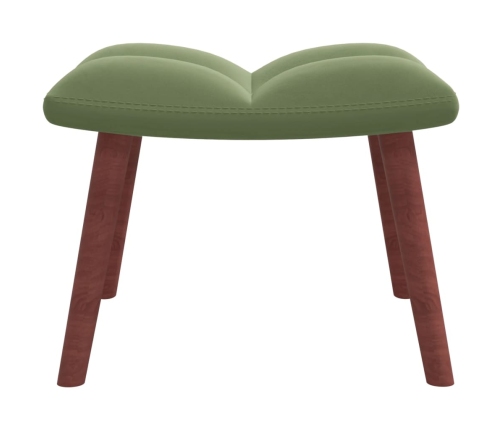 Sillón de relax con taburete de terciopelo verde claro